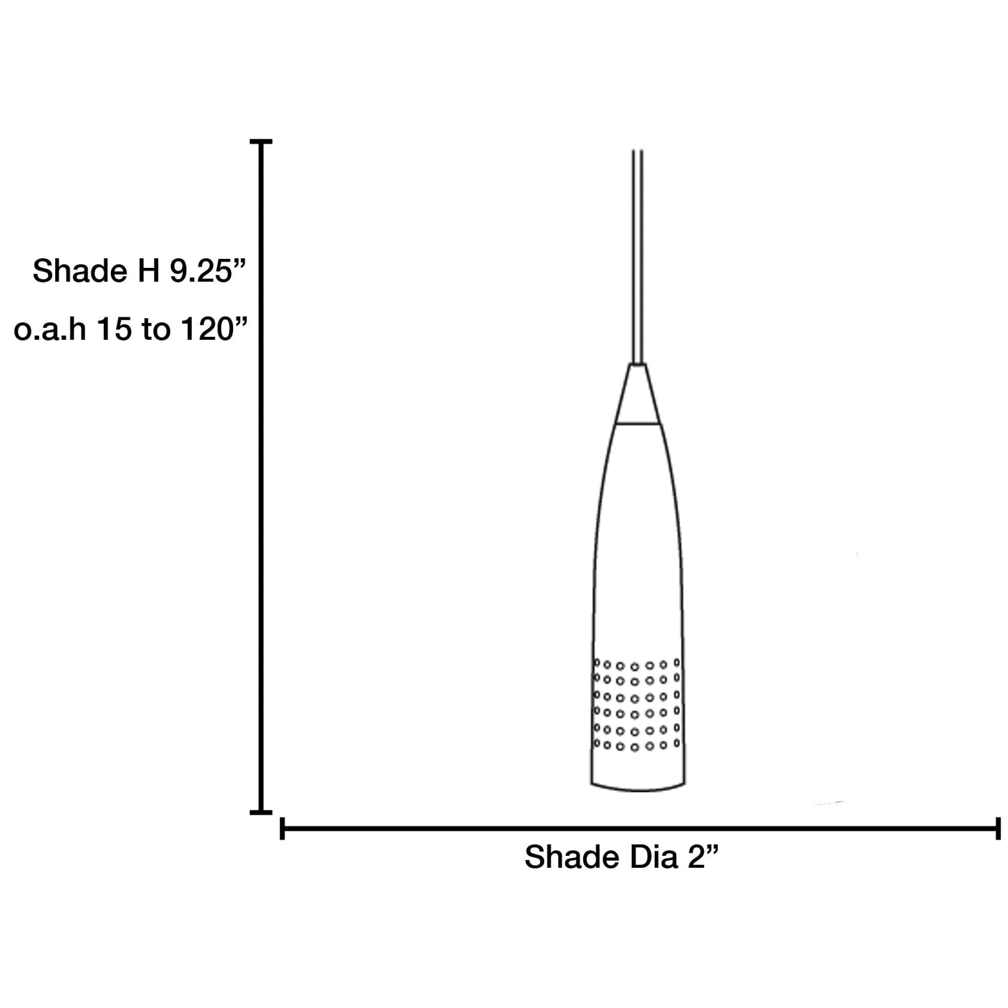 Lampada a sospensione Odyssey LED Bullet spazzolata