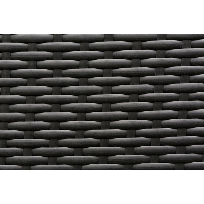 Set da pranzo, divano e chaise longue Ohana Outdoor Patio da 20 pezzi in vimini nero