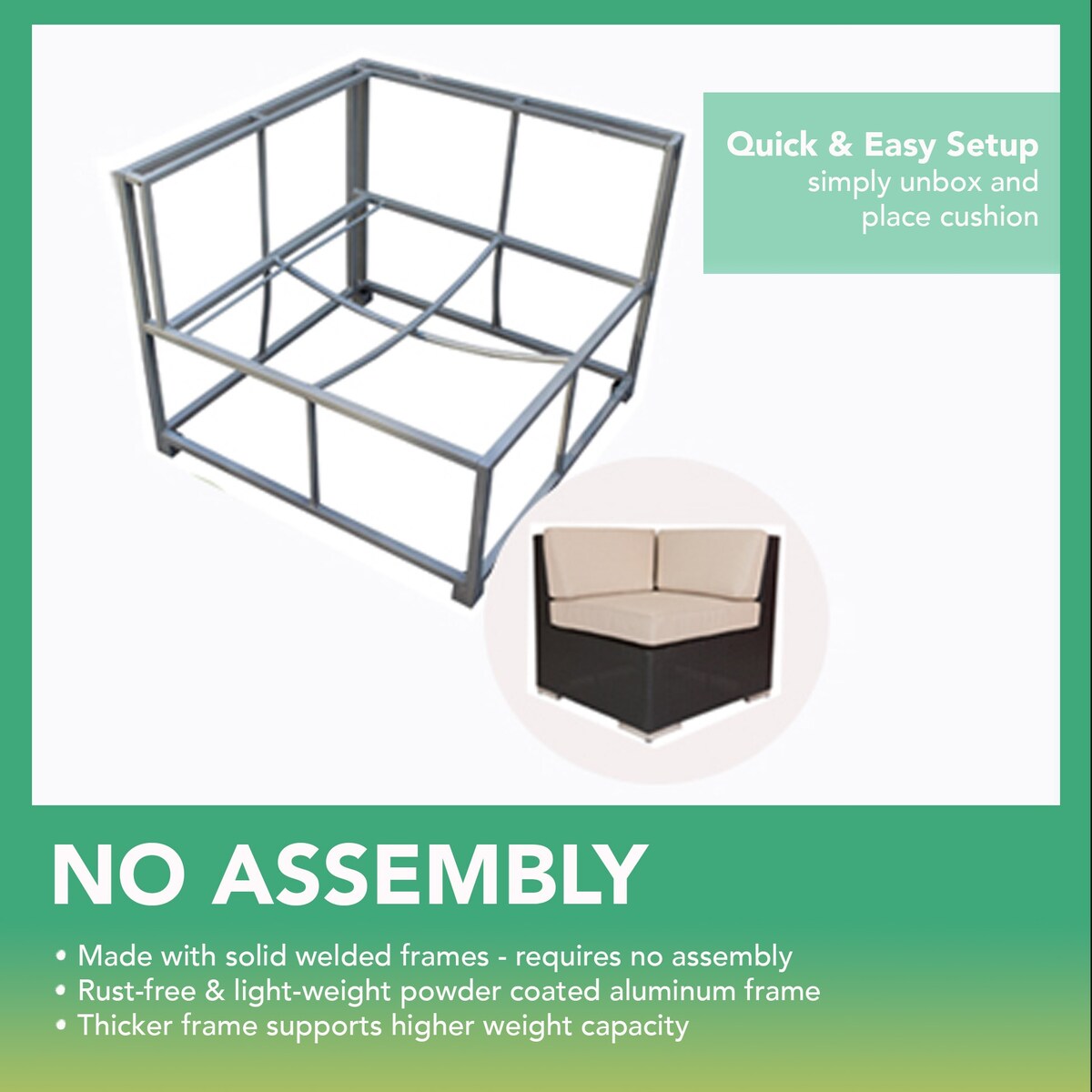 Divano componibile Ohana Outdoor Patio da 8 pezzi in vimini marrone misto con cuscini - Nessun montaggio