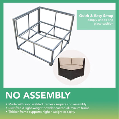 Divano componibile Ohana Outdoor Patio da 8 pezzi in vimini marrone misto con cuscini - Nessun montaggio