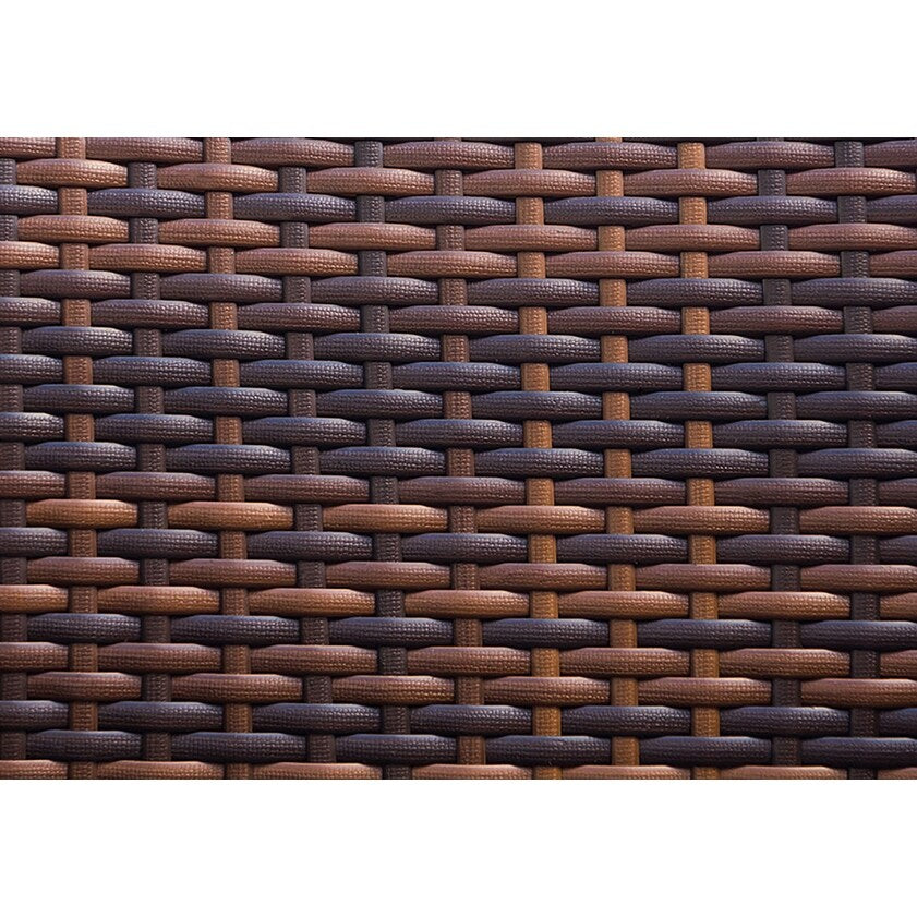 Divano componibile Ohana Outdoor Patio da 8 pezzi in vimini marrone misto con cuscini - Nessun montaggio