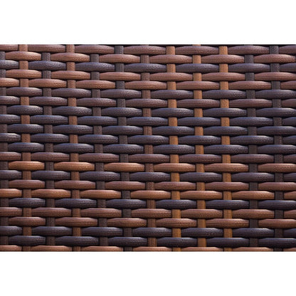 Divano componibile Ohana Outdoor Patio da 8 pezzi in vimini marrone misto con cuscini - Nessun montaggio