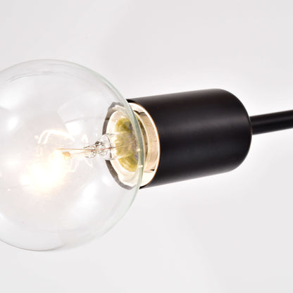 Lampada da incasso lineare Olalla Sputnik nera a 8 luci