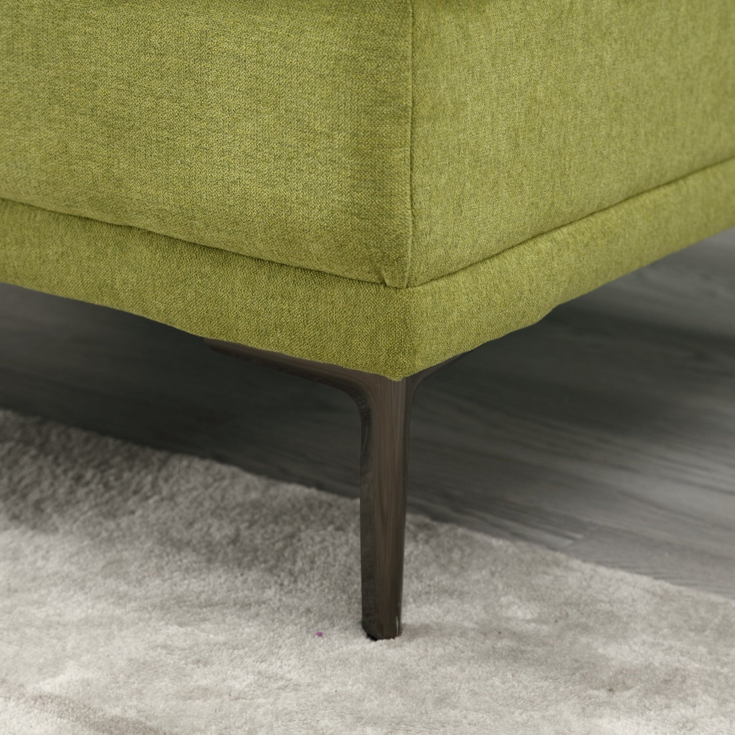 Divano a due posti Olive Modern 102.36 in lino con braccioli regolabili e cuscini trapuntati per soggiorno