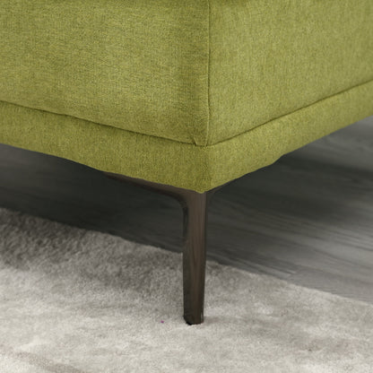 Divano a due posti Olive Modern 102.36 in lino con braccioli regolabili e cuscini trapuntati per soggiorno