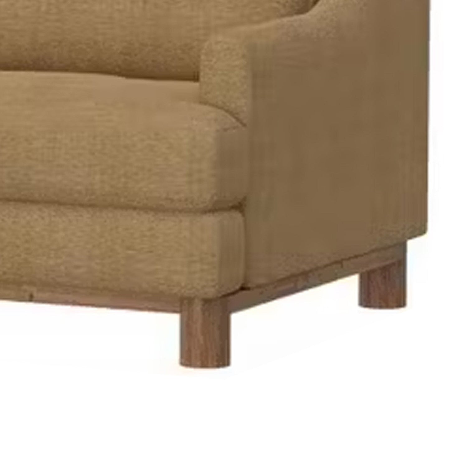 Divano Olum, 2 cuscini decorativi, moderno, 85 pollici, color marrone cappuccino, in poliestere