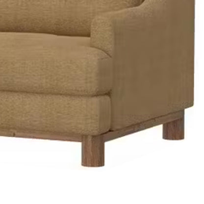 Divano Olum, 2 cuscini decorativi, moderno, 85 pollici, color marrone cappuccino, in poliestere