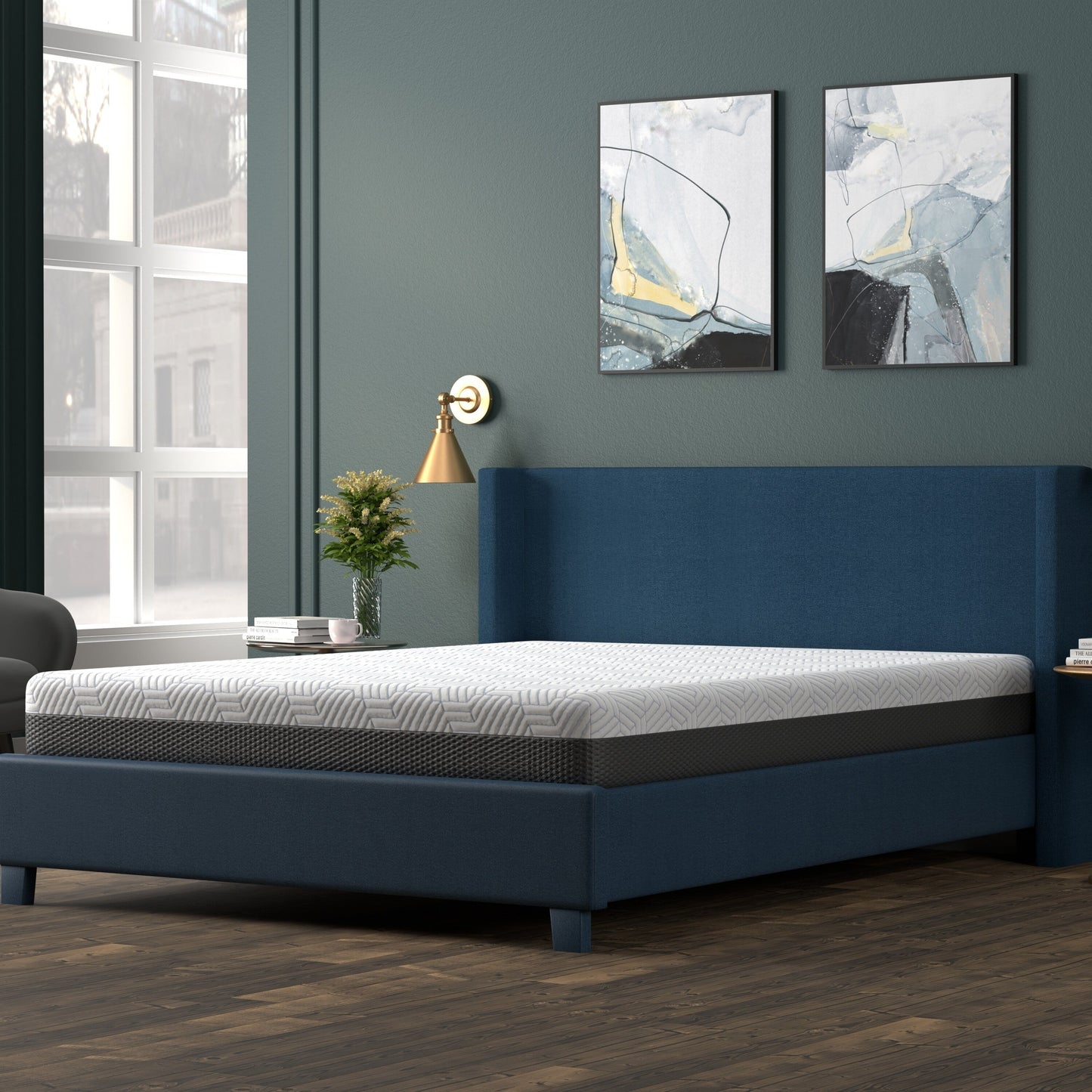 Materasso rigido Omne Sleep Fria da 8 pollici con fodera rinfrescante