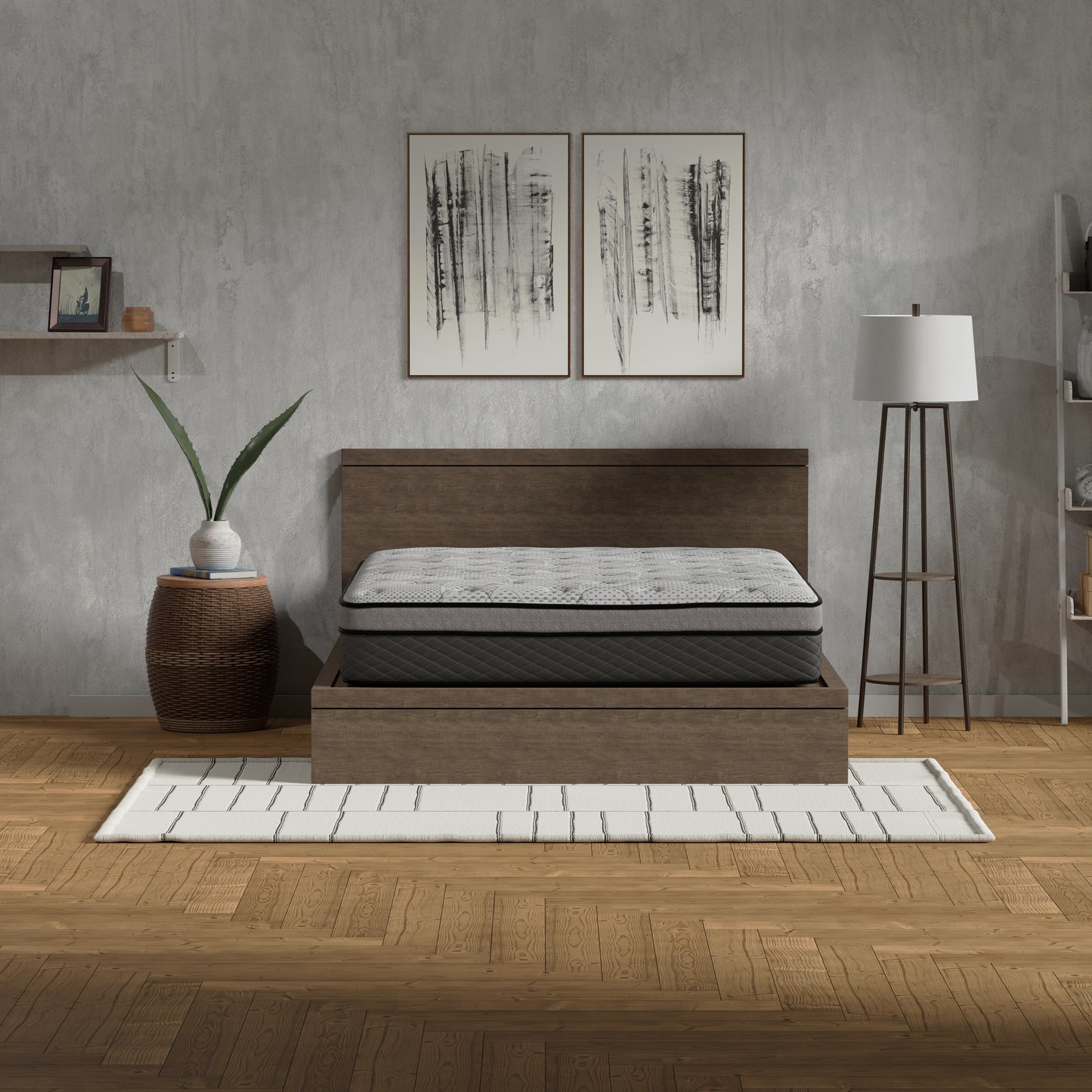 Materasso Omne Sleep Hybrid da 12 pollici, rigidità media, con molle insacchettate