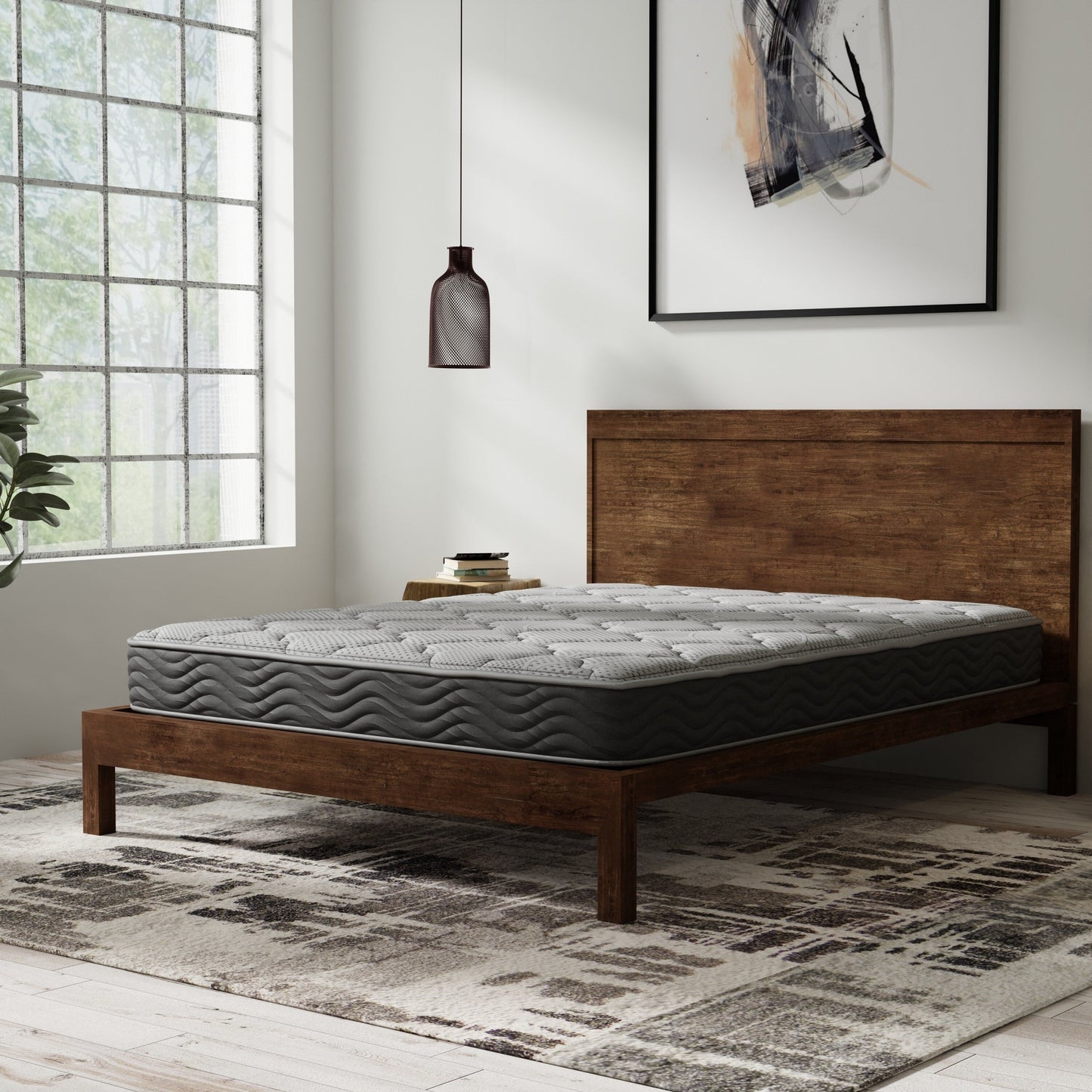 Materasso Omne Sleep Hybrid da 8 pollici rigido con molle insacchettate