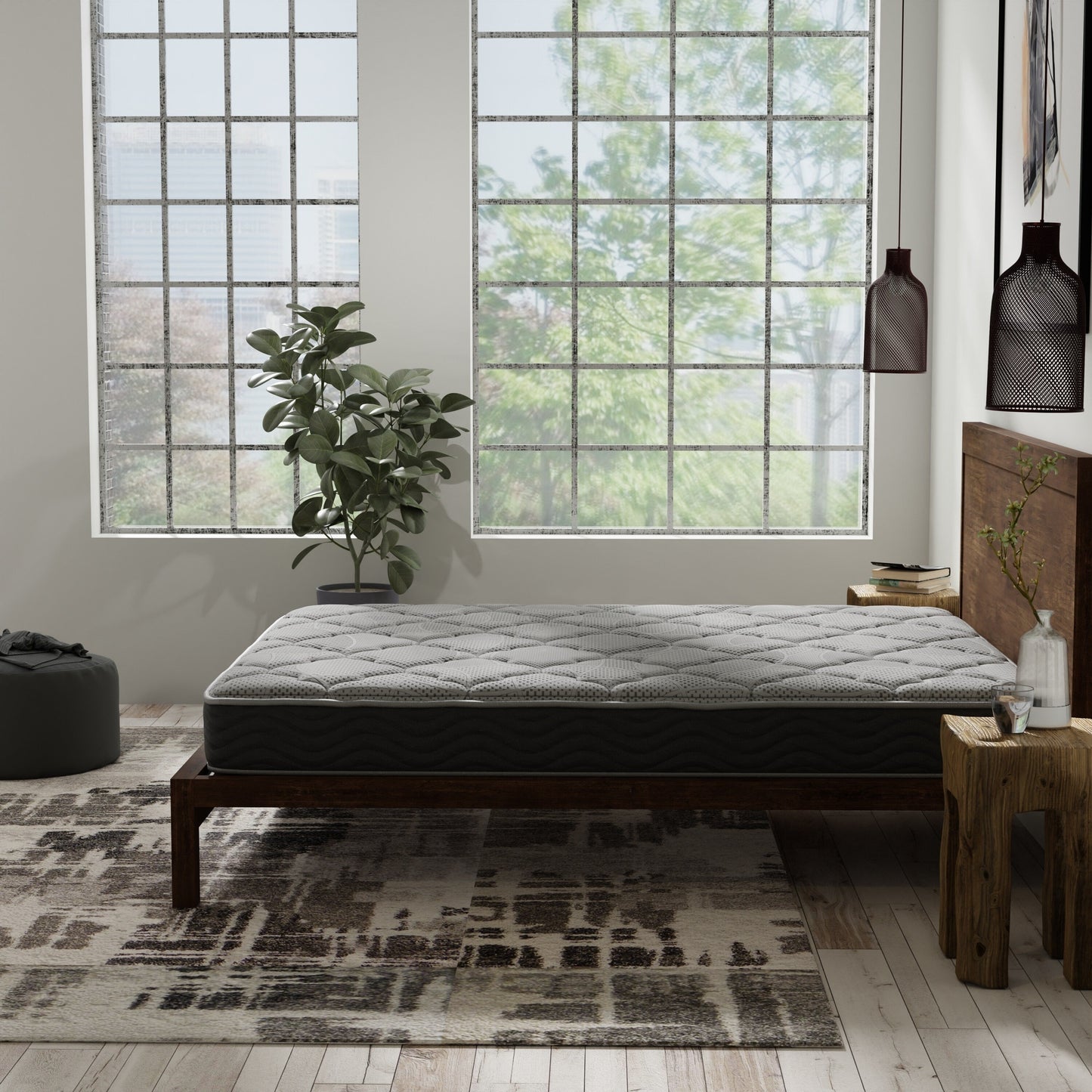 Materasso Omne Sleep Hybrid da 8 pollici rigido con molle insacchettate