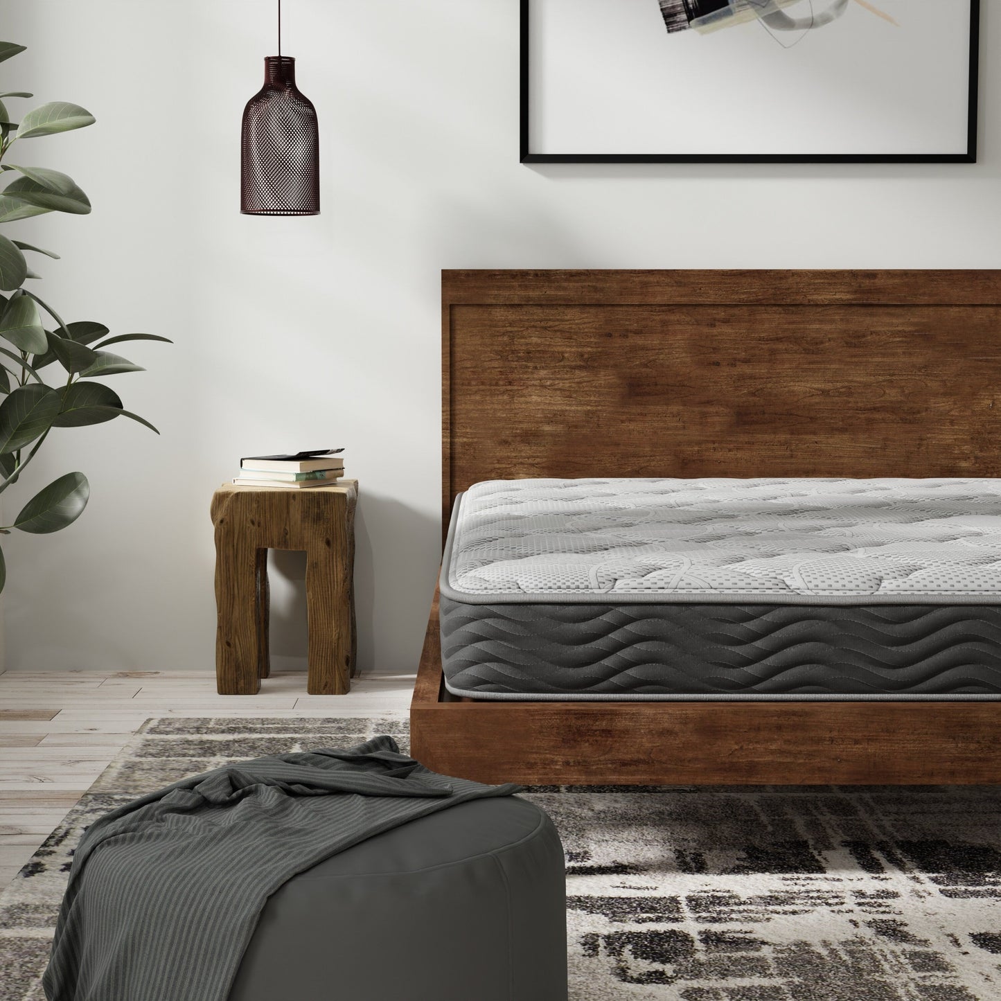 Materasso Omne Sleep Hybrid da 8 pollici rigido con molle insacchettate