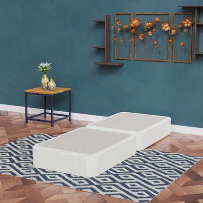 Rete a molle insacchettate Onetan da 4 pollici in legno, base per letto divisa a basso profilo, ideale per materasso, non necessita di montaggio, bianco e nero.