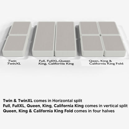 Rete a molle in legno Onetan da 4 pollici, base per letto divisa a basso profilo, ideale per materasso, non necessita di montaggio, bianca.