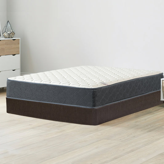 Set di materasso e box spring Onetan, materasso ibrido in memory foam da 10 pollici con parte superiore media e 5 box spring in legno di facile montaggio