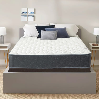 Set di materasso e box spring Onetan, materasso ibrido con parte superiore mediamente stretta da 9 pollici e box spring in legno di facile montaggio da 5 pollici