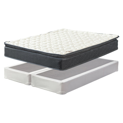 Materasso Onetan in memory foam con molle insacchettate, da 10 pollici, con materasso medio e 4 o 8 molle insacchettate in legno,