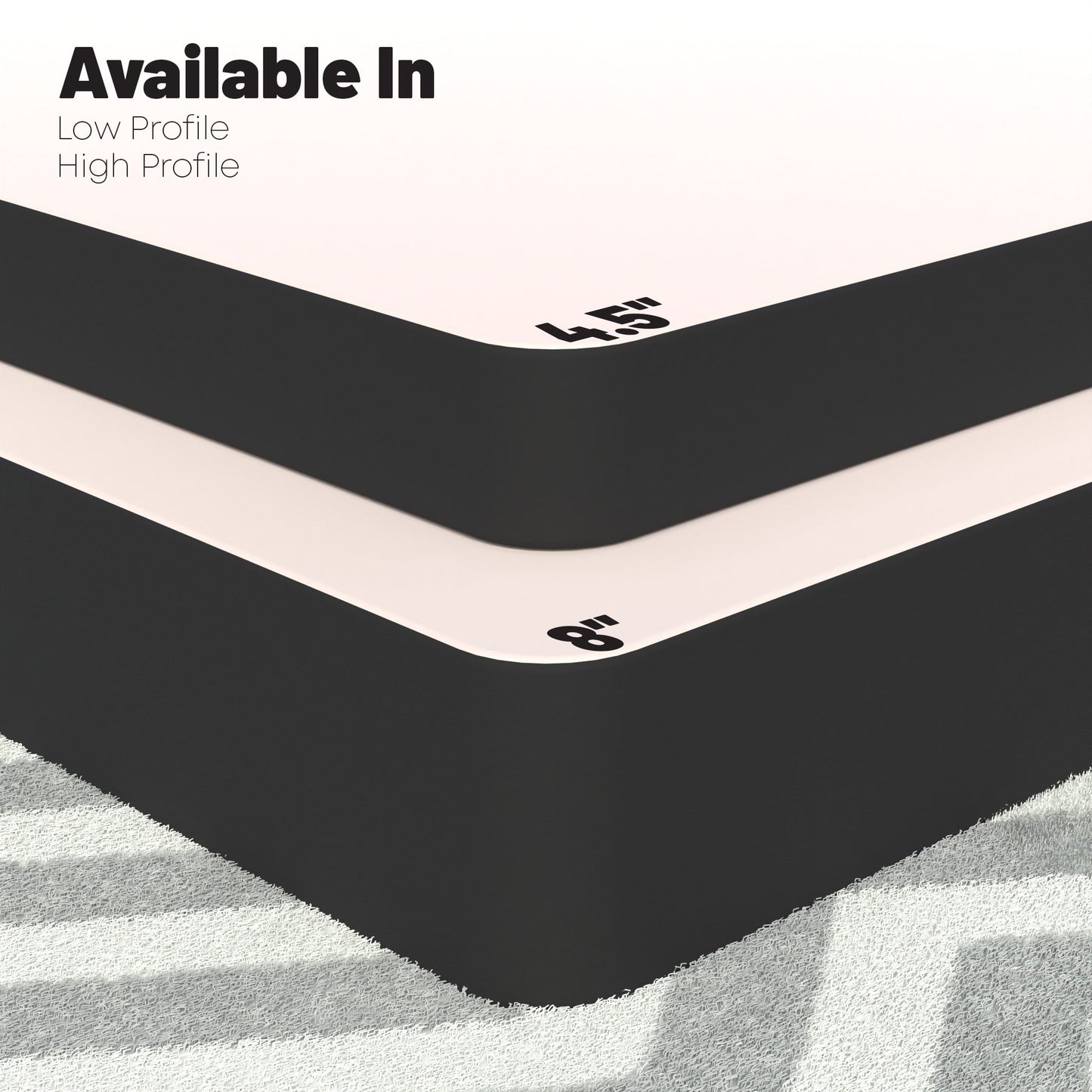 Onetan, box spring/fondazione in legno facile da 4,5 pollici e 8 pollici con montaggio semplice,