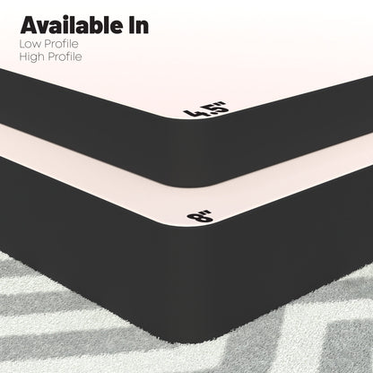 Onetan, box spring/fondazione in legno facile da 4,5 pollici e 8 pollici con montaggio semplice,