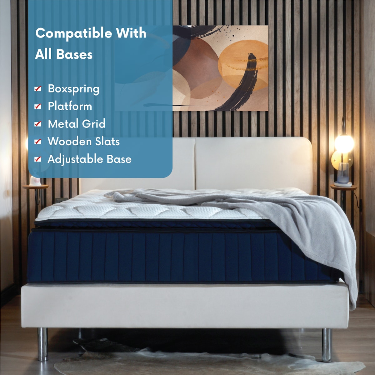 Materasso ibrido premium Opulence 14 Plush Pillow-Top Memory Foam con supporto per i bordi e molle insacchettate