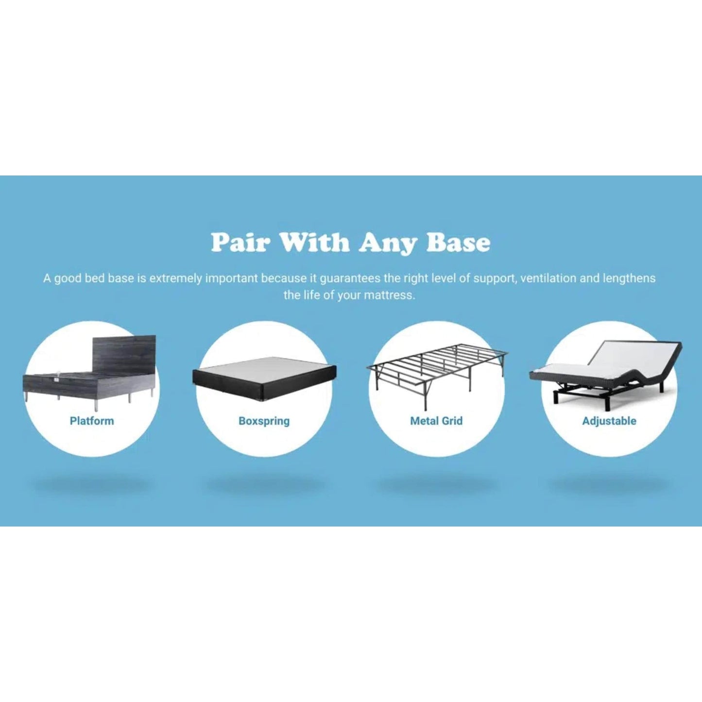 Materasso ibrido premium in memory foam con rivestimento pillow-top Opulence da 14 pollici di BRN