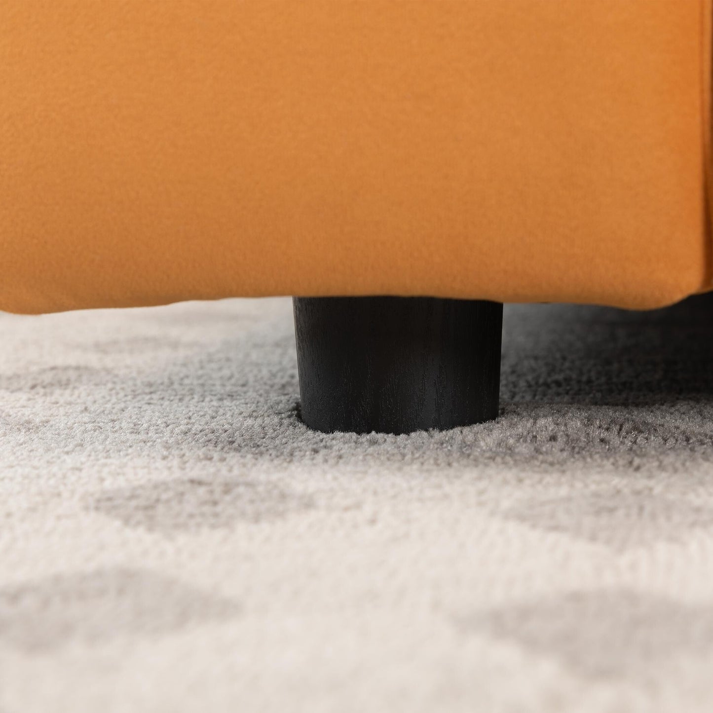 Divano arancione a 3 posti con federa rimovibile