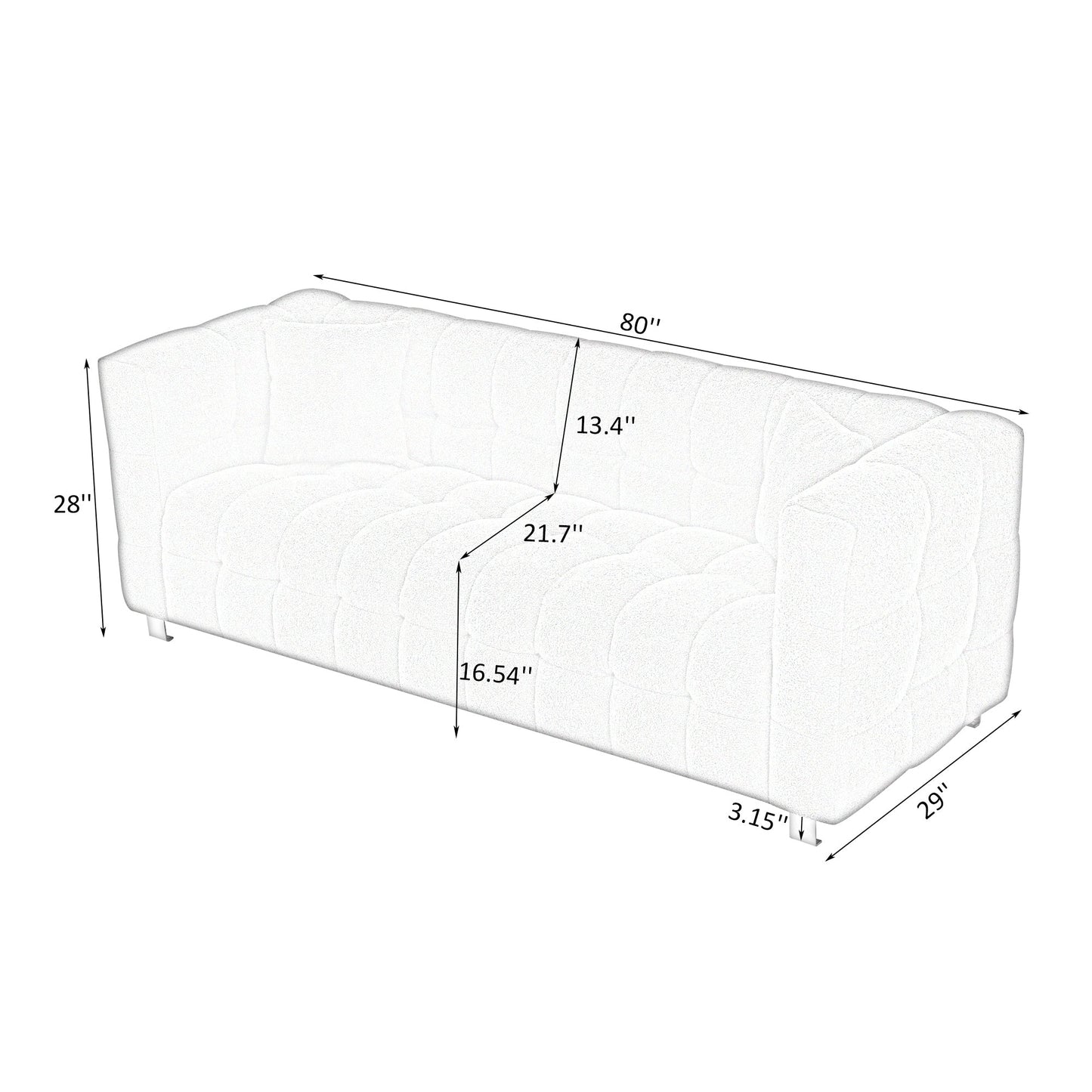 Divano Teddy a 3 posti arancione 80 con due cuscini e piedino robusto