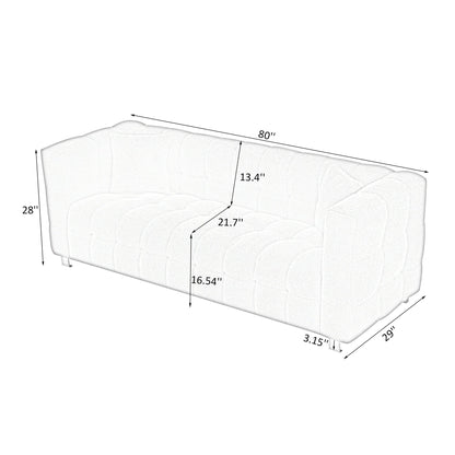 Divano Teddy a 3 posti arancione 80 con due cuscini e piedino robusto