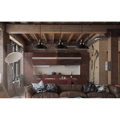 Lampada a sospensione industriale in metallo Carbon Loft Kamari