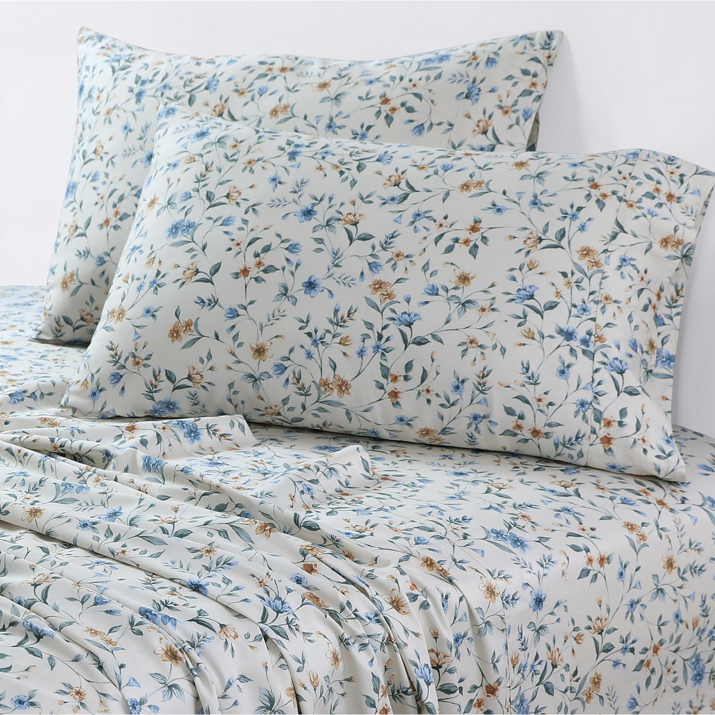 Set di lenzuola con tasche profonde in raso di cotone biologico Azores Home a 300 fili