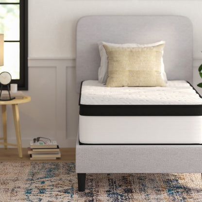 Materasso ibrido a molle insacchettate Oriana 12 certificato CertiPUR-US in una scatola con una sensazione extra rigida per un supporto duraturo