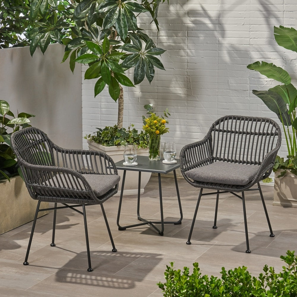 Sedie da giardino Orlando in finto rattan (set da 2) di Christopher Knight Home