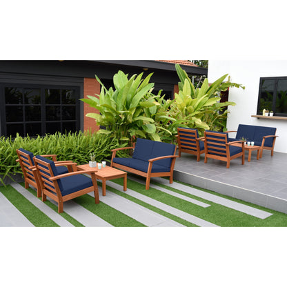 Set di 8 posti a sedere per esterni in legno certificato FSC Amazonia