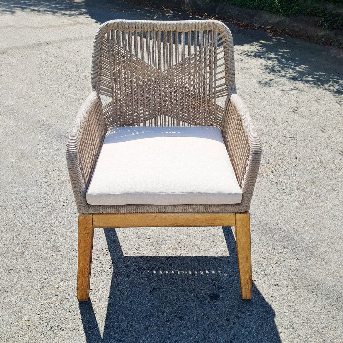 Sedia intrecciata in corda Ottawa - Naturale (set di 2)