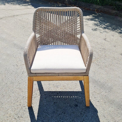 Sedia intrecciata in corda Ottawa - Naturale (set di 2)