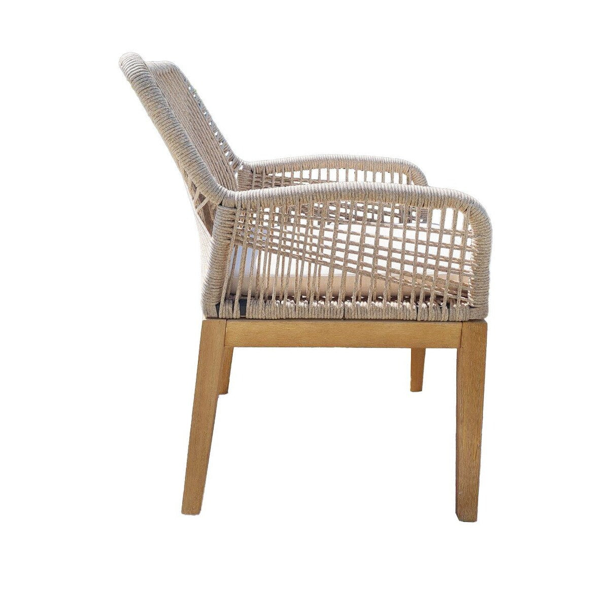 Sedia intrecciata in corda Ottawa - Naturale (set di 2)