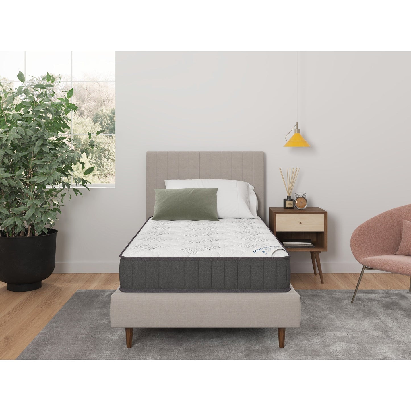 Materasso ibrido rigido a molle insacchettate Ottopedic 9/12 Edge to Edge, assemblato negli Stati Uniti