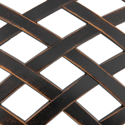 Set da bistrot per esterni in alluminio pressofuso per 2 persone con foro per ombrellone