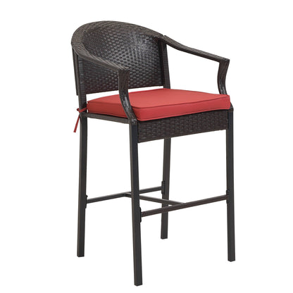 Set da bar per esterni da 3 pezzi con piano in ferro