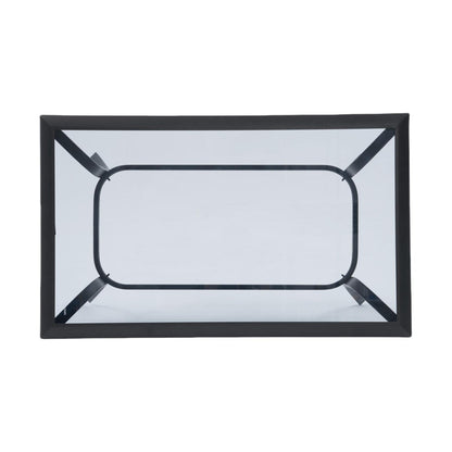 Gruppo di sedute da esterno per 4 persone, sedia girevole da patio con cuscini, tavolo in vetro temperato