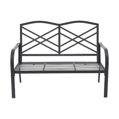 Gruppo di sedute da esterno per 4 persone, sedia girevole da patio con cuscini, tavolo in vetro temperato