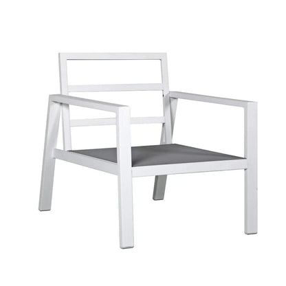 Set da conversazione in alluminio imbottito da esterno, 4 pezzi