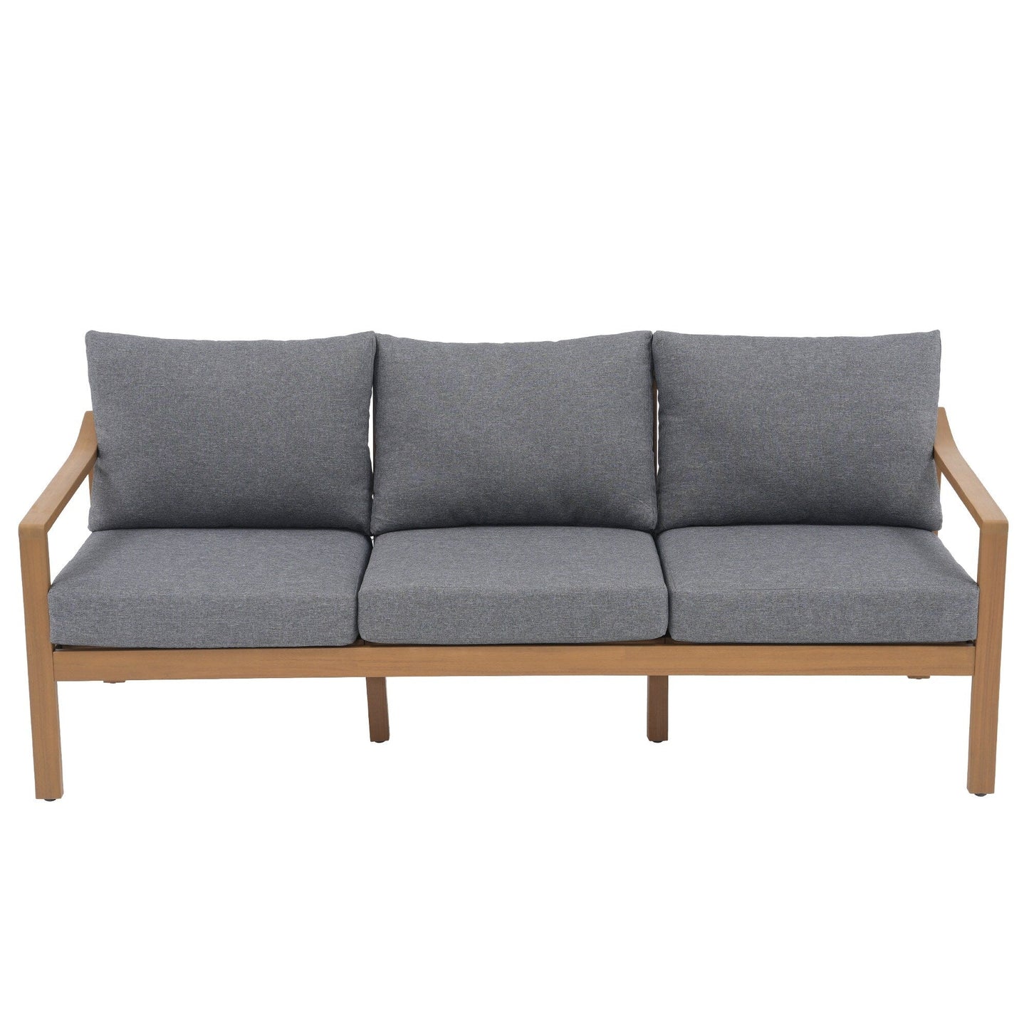 Set di 4 sedie in legno per esterni con tavolo