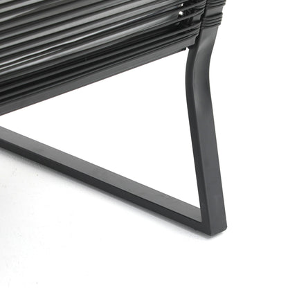 Set da conversazione in vimini da esterno, 4 pezzi