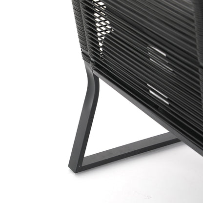 Set da conversazione in vimini da esterno, 4 pezzi