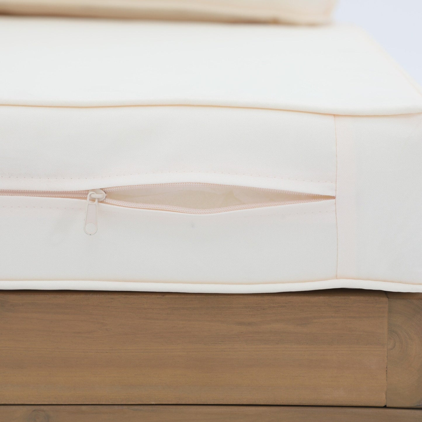 Set di divani componibili da esterno in legno di acacia a forma di V, 4 pezzi