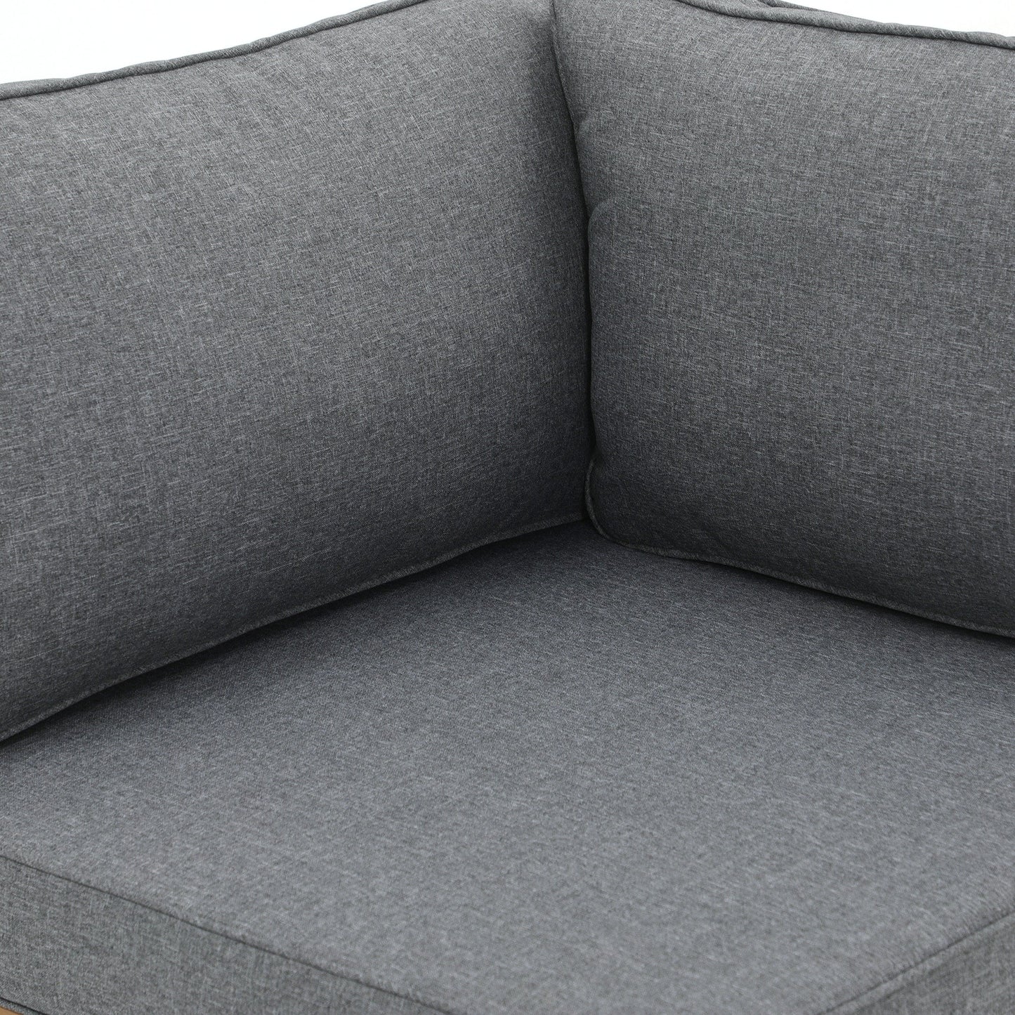 Set di divani componibili da esterno in legno di acacia a forma di V, 4 pezzi