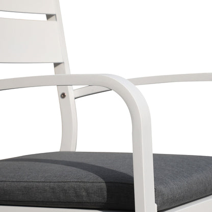 Set da bar in alluminio per patio da 5 pezzi, set da pranzo per esterni