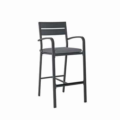 Set da bar in alluminio per patio da 5 pezzi, set da pranzo per esterni