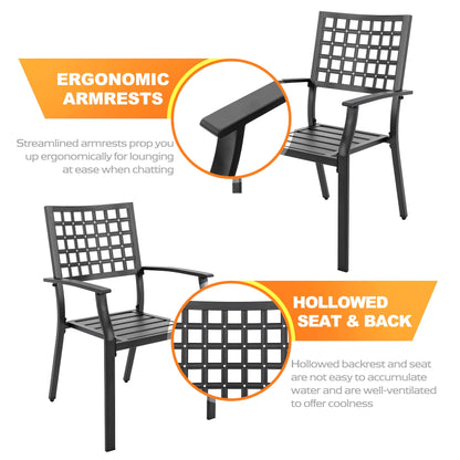 Set da pranzo da esterno da 5 pezzi con foro per ombrellone da 1,57''